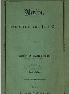 خرید و دانلود نسخه کامل کتاب Berlin, sein Name und sein Ruf