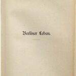 خرید و دانلود نسخه کامل کتاب Berliner Leben. Kulturstudien und Sittenbilder