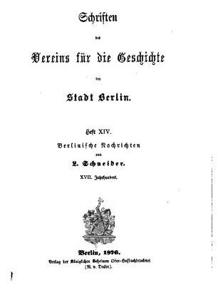 خرید و دانلود نسخه کامل کتاب Berlinische Nachrichten. XVII. Jahrhundert