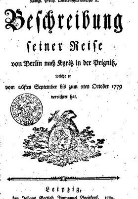 خرید و دانلود نسخه کامل کتاب Beschreibung seiner Reise von Berlin nach Kyritz in der Prignitz [Priegnitz], welche er vom 26ten September bis zum 2ten Oktober verrichtet hat
