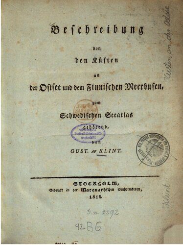 خرید و دانلود نسخه کامل کتاب Beschreibung von den Küsten an der Ostsee und dem Finnischen Meerbusen, zum Schwedischen Seeatlas_68bfa4c2e5573.jpeg خرید و دانلود نسخه کامل کتاب Beschreibung von den Küsten an der Ostsee und dem Finnischen Meerbusen, zum Schwedischen Seeatlas