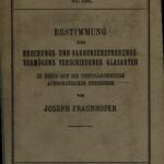 خرید و دانلود نسخه کامل کتاب Bestimmung G des Brechungs- und Farbenzerstreuungs Vermögens verschiedener Glasarten in bezug auf die Vervollkommnung von achromatischer Fernrohre