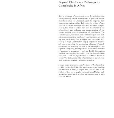 خرید و دانلود نسخه کامل کتاب Beyond Chiefdoms: Pathways to Complexity in Africa (New Directions in Archaeology)