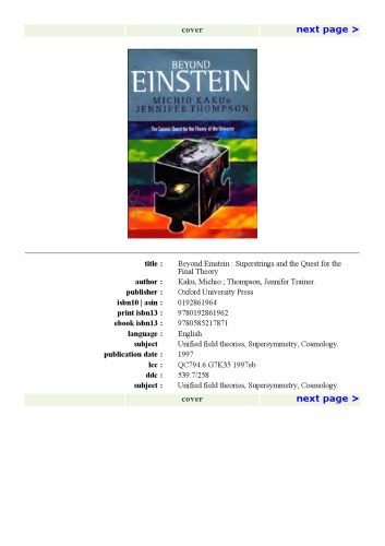 خرید و دانلود نسخه کامل کتاب Beyond Einstein – Superstrings and the Quest for the Final Theory_68be77f0a9b5e.jpeg خرید و دانلود نسخه کامل کتاب Beyond Einstein – Superstrings and the Quest for the Final Theory