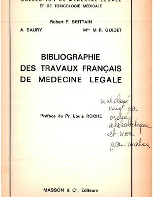 خرید و دانلود نسخه کامل کتاب Bibliographie des travaux français de médecine légale