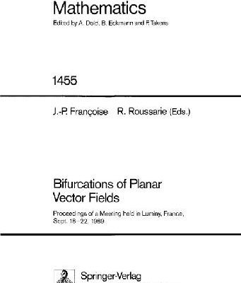 خرید و دانلود نسخه کامل کتاب Bifurcations of Planar Vector Fields