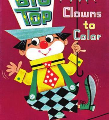 خرید و دانلود نسخه کامل کتاب Big Top Clowns to Color (Разукрашиваем клоунов в больших шляпах)