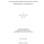 خرید و دانلود نسخه کامل کتاب Bilingual Access to Interlingual Homographs. An Examination of Effects of Sentential Context, Word Frequency, and Proficiency