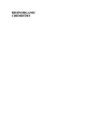 خرید و دانلود نسخه کامل کتاب Bioinorganic chemistry