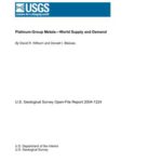 خرید و دانلود نسخه کامل کتاب Bleiwas Donald. Platinum-Group Metals-World Supply and Demand