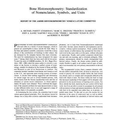 خرید و دانلود نسخه کامل کتاب Bone histomorphometry: standardization of nomenclature, symbols, and units. Report of the ASBMR Histomorphometry Nomenclature Committee