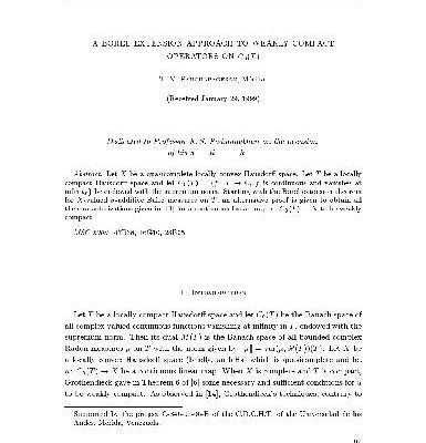 خرید و دانلود نسخه کامل کتاب Borel extension approach to weakly compact operators on C 0(T)