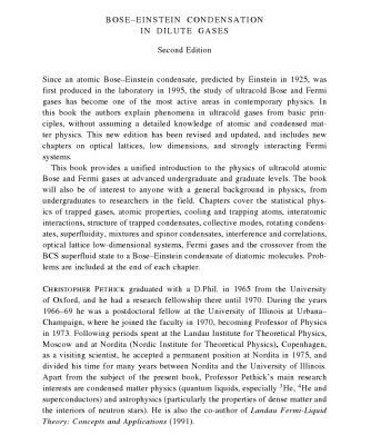 خرید و دانلود نسخه کامل کتاب Bose-Einstein condensation in dilute gases