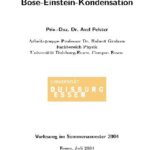 خرید و دانلود نسخه کامل کتاب Bose Einstein Kondensation 001