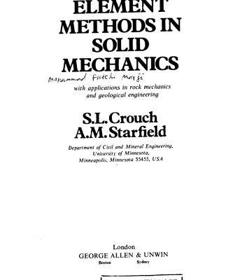 خرید و دانلود نسخه کامل کتاب Boundary Element Methods in Solid Mechanics: With Applications in Rock Mechanics and Geological Engineering