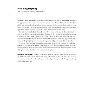خرید و دانلود نسخه کامل کتاب Brain Drug Targeting: The Future of Brain Drug Development