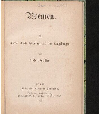 خرید و دانلود نسخه کامل کتاب Bremen. Ein Führer durch die Stadt und ihre Umgebungen