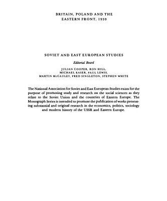خرید و دانلود نسخه کامل کتاب Britain, Poland and the Eastern Front, 1939