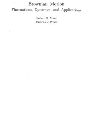 خرید و دانلود نسخه کامل کتاب Brownian motion: fluctuations, dynamics, and applications