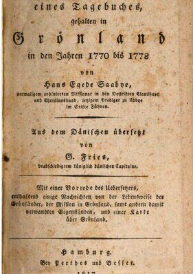 خرید و دانلود نسخه کامل کتاب Bruchstücke eines Tagebuchs, gehalten in Grönland in den Jahren 1770 bis 1778