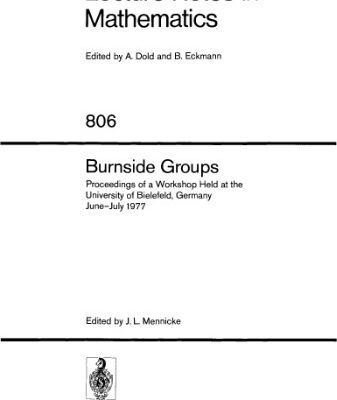 خرید و دانلود نسخه کامل کتاب Burnside Groups. Proc. workshop Bielefeld, 1977