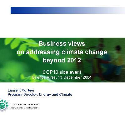 خرید و دانلود نسخه کامل کتاب Business Views on Addressing Climate Change Beyond 2012