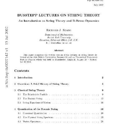 خرید و دانلود نسخه کامل کتاب Busstepp Lectures on String Theory