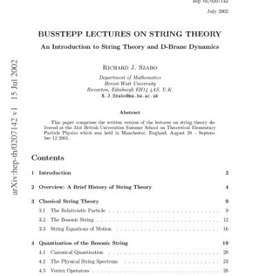 خرید و دانلود نسخه کامل کتاب Busstepp Lectures on String Theory
