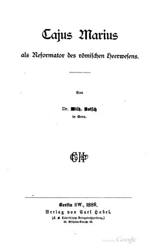 خرید و دانلود نسخه کامل کتاب Cajus Marius als Reformator des römischen Heerwesens_68c2007f9fcbb.jpeg خرید و دانلود نسخه کامل کتاب Cajus Marius als Reformator des römischen Heerwesens
