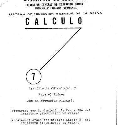 خرید و دانلود نسخه کامل کتاب Calculo 7. Cartilla de Cálculo No. 7 Para el Primer Año de Educacion Primaria