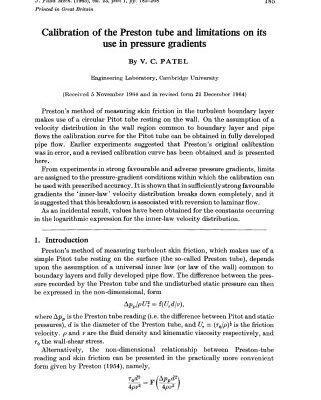 خرید و دانلود نسخه کامل کتاب Calibration of the Preston tube and limitations on its use in pressure gradients [article]