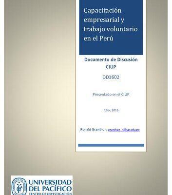 خرید و دانلود نسخه کامل کتاب Capacitación empresarial y trabajo voluntario en el Perú