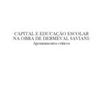 خرید و دانلود نسخه کامل کتاب Capital e educação escolar na obra de Demerval Saviani