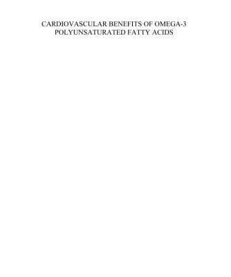 خرید و دانلود نسخه کامل کتاب Cardiovascular Benefits of Omega-3 Polyunsaturated Fatty Acids:  Volume 7 Solvay Pharmaceuticals Conferences