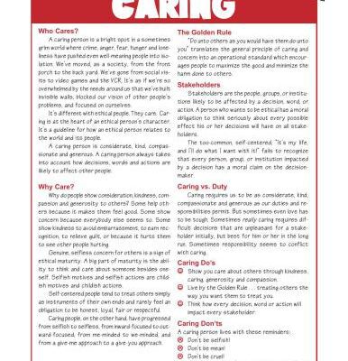خرید و دانلود نسخه کامل کتاب Caring. Exercising Character. A Workout Guide for Teenagers (and Other Teachers) Who Make Character Count with Teenagers