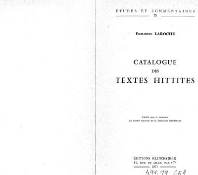 خرید و دانلود نسخه کامل کتاب Catalogue des textes hittites + suppléments
