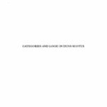 خرید و دانلود نسخه کامل کتاب Categories and Logic in Duns Scotus: An Interpretation of Aristotle’s Categories in the Late Thirteenth Century (Studien Und Texte Zur Geistesgeschichte Des Mittelalters)
