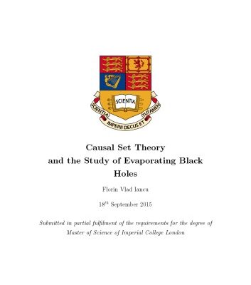 خرید و دانلود نسخه کامل کتاب Causal Set Theory and the Study of Evaporating Black Holes