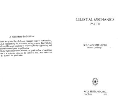 خرید و دانلود نسخه کامل کتاب Celestial Mechanics. Part II