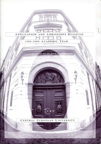 خرید و دانلود نسخه کامل کتاب Central European University. Application and Admissions Bulletin. 1998-1999 Academic Year_68cf761789717.jpeg خرید و دانلود نسخه کامل کتاب Central European University. Application and Admissions Bulletin. 1998-1999 Academic Year