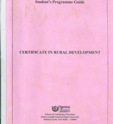 خرید و دانلود نسخه کامل کتاب Certificate Programme in Rural Development (CRD) Part-III