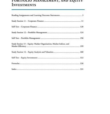 خرید و دانلود نسخه کامل کتاب CFA. Level 1. Book 4. Corporate Finance, Portfolio Management, and Equity Investments 2015