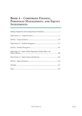 خرید و دانلود نسخه کامل کتاب CFA. Level 1. Book 4. Corporate Finance, Portfolio Management, and Equity Investments 2016