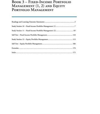 خرید و دانلود نسخه کامل کتاب CFA. Level 3 Book 3: Fixed-Income Portfolio Management (1, 2) and Equity Portfolio Management 2015
