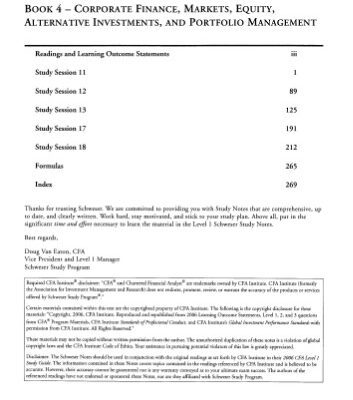 خرید و دانلود نسخه کامل کتاب Cfa Schweser Study Notes 2006. Level 1. Book 4