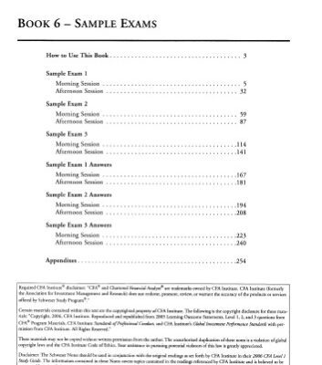 خرید و دانلود نسخه کامل کتاب Cfa Schweser Study Notes 2006. Level 1. Book 6