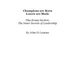 خرید و دانلود نسخه کامل کتاب Champions are Born Losers are Made