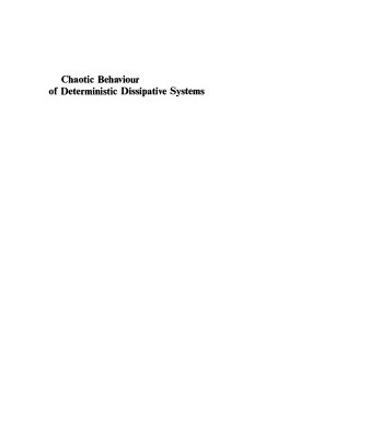 خرید و دانلود نسخه کامل کتاب Chaotic Behaviour of Deterministic Dissipative Systems (Cambridge Nonlinear Science S.)