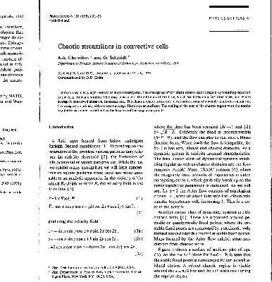 خرید و دانلود نسخه کامل کتاب Chaotic streamlines in convective cells