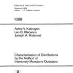 خرید و دانلود نسخه کامل کتاب Characterization of Distributions by the Method of Intensively Monotone Operators